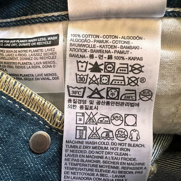 Levi's 501 XX Button Fly Red Tab Blue Jeans | Men's W34 - Picture 12 of 13